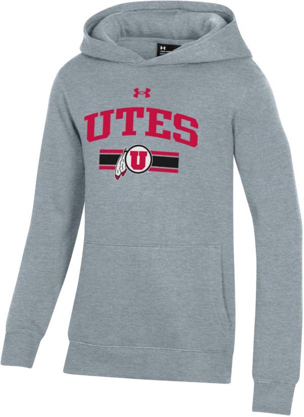 Under Armour Youth Utah Utes Grey All Day Pullover Hoodie