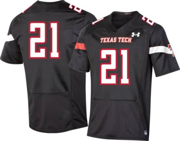 Under Armour Youth Texas Tech Red Raiders #21 Black Replica Football Jersey product image