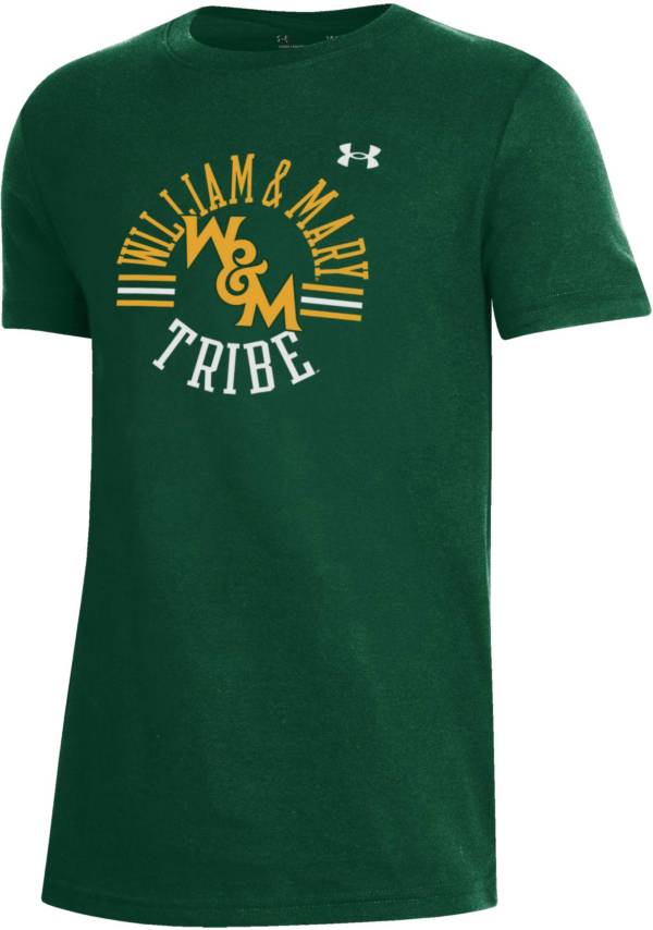 Under Armour Youth William & Mary Tribe Green Performance Cotton T-Shirt