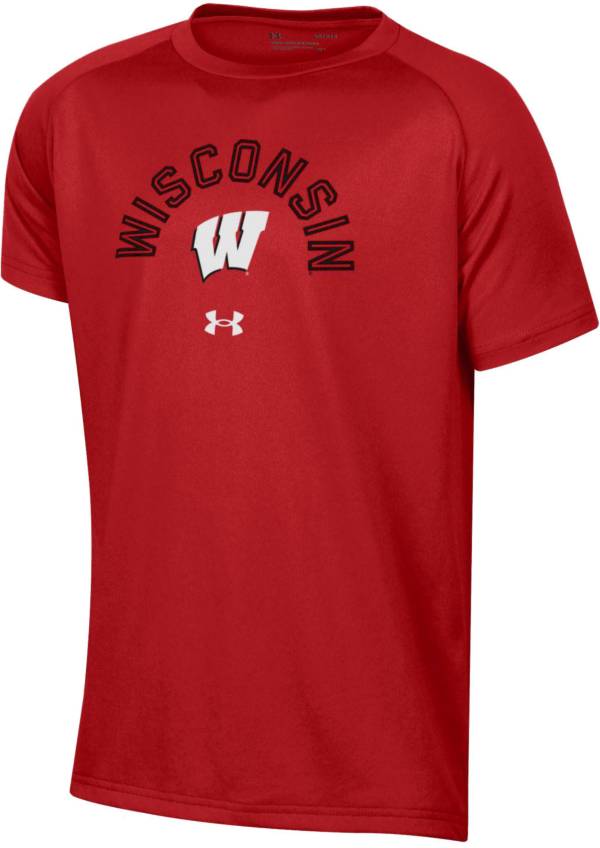 Under Armour Youth Wisconsin Badgers Red Tech Performance T-Shirt