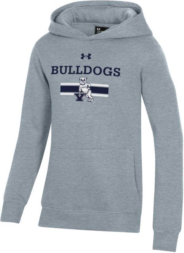 Under Armour Youth Yale Bulldogs Grey All Day Pullover Hoodie