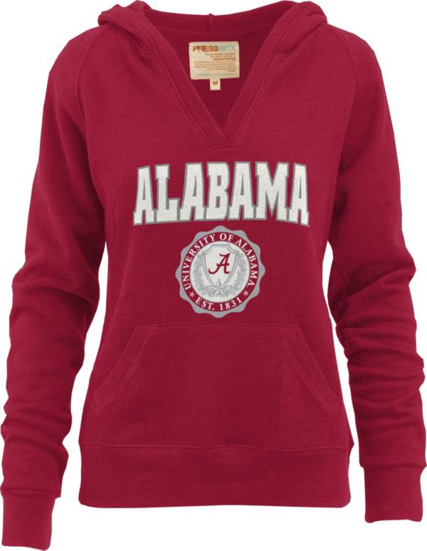 Pressbox Women's Alabama Crimson Tide Crimson Marilyn V-Neck Pullover Hoodie