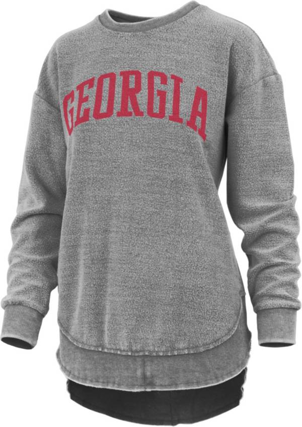 Pressbox Women's Georgia Bulldogs Black Coastal Arch Crew Pullover Sweatshirt