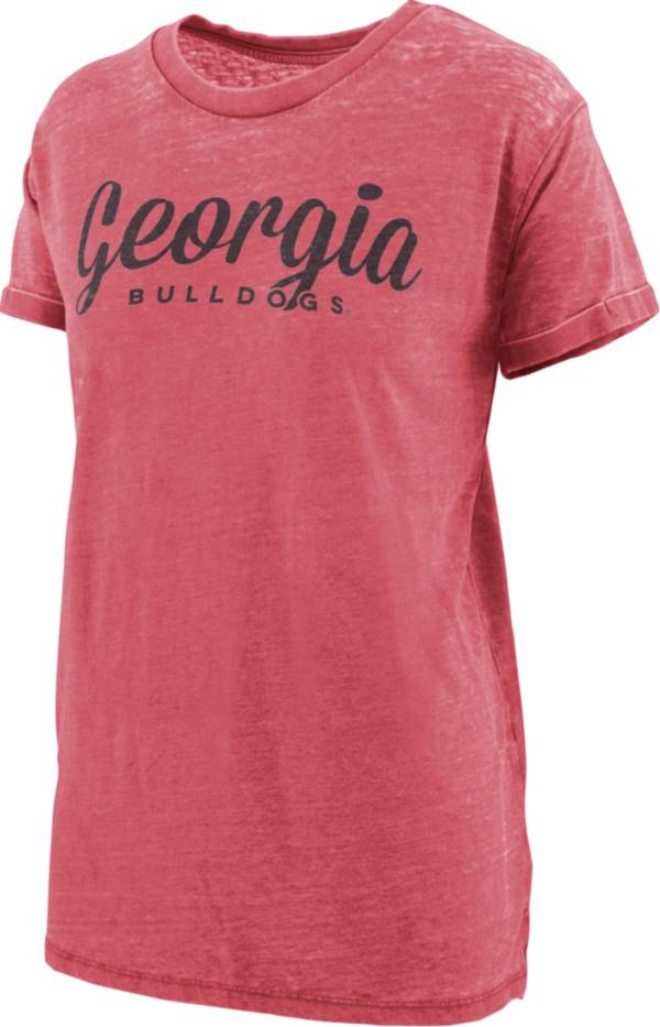 Pressbox Women's Georgia Bulldogs Red Vintage Boyfriend T-Shirt