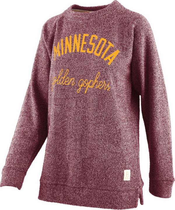 Pressbox Women's Minnesota Golden Gophers Maroon Daniela Terrycloth Crew Pullover Sweatshirt product image