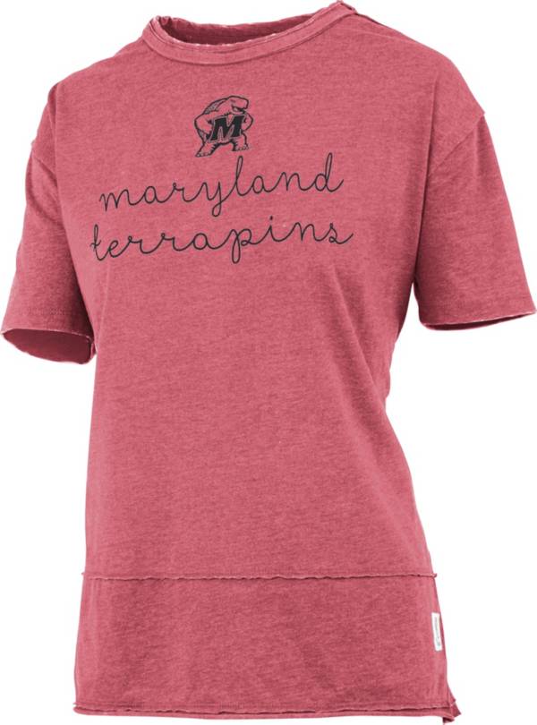 Pressbox Women's Maryland Terrapins Red Boyfriend T-Shirt