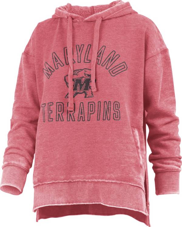 Pressbox Women's Maryland Terrapins Red Rockford Vintage Pullover Hoodie