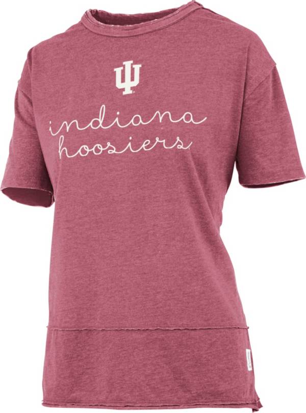 Pressbox Women's Indiana Hoosiers Crimson Boyfriend T-Shirt