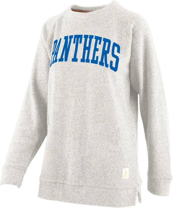 Pressbox Women's Pitt Panthers Oatmeal Terrycloth Crew Pullover Sweatshirt