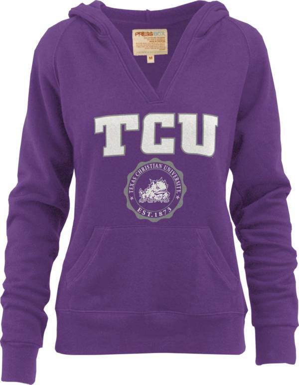 Pressbox Women's TCU Horned Frogs Purple Marilyn V-Neck Pullover Hoodie product image