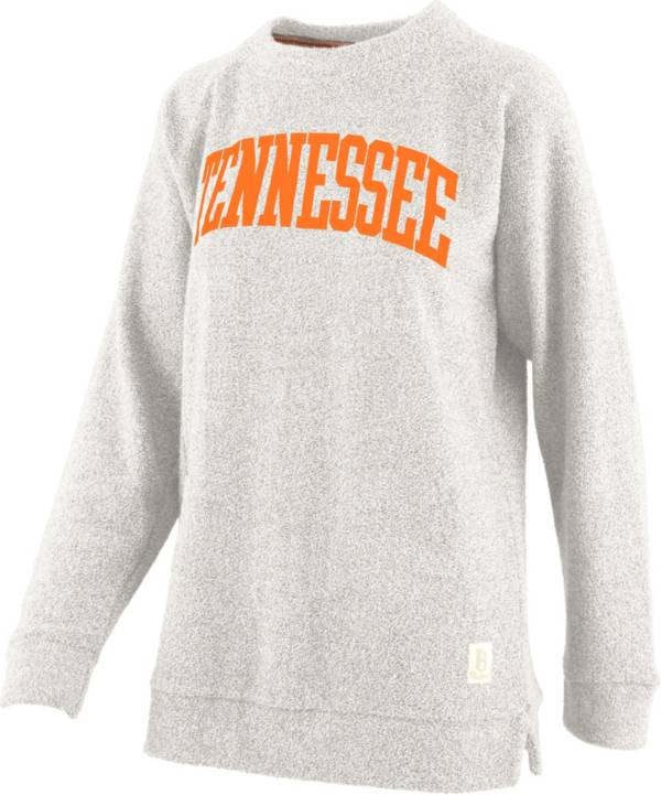 Pressbox Women's Tennessee Volunteers Oatmeal Terrycloth Crew Pullover Sweatshirt