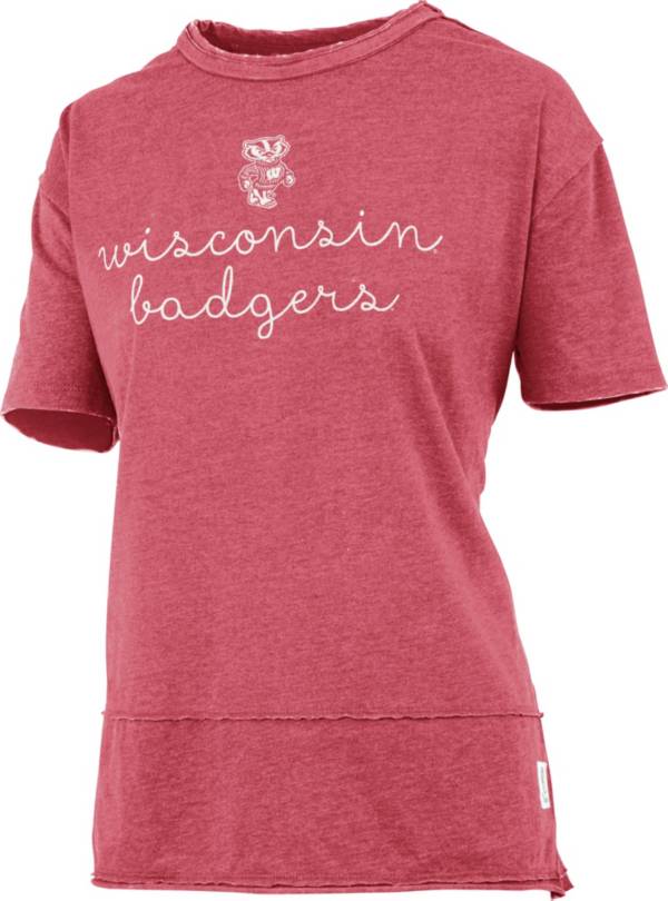 Pressbox Women's Wisconsin Badgers Red Boyfriend T-Shirt