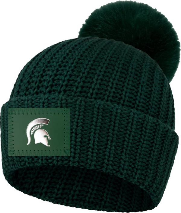 Love Your Melon Michigan State Spartans Green Pom Knit Beanie