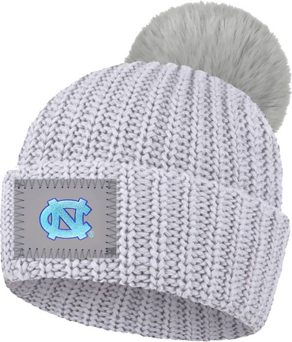 Love Your Melon North Carolina Tar Heels Grey Pom Knit Beanie