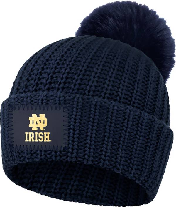 Love Your Melon Notre Dame Fighting Irish Navy Pom Knit Beanie