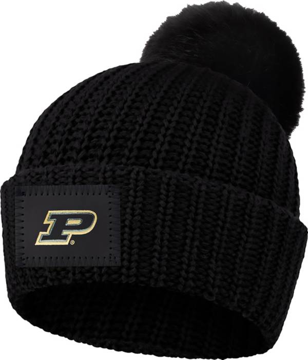 Love Your Melon Purdue Boilermakers Black Pom Knit Beanie product image