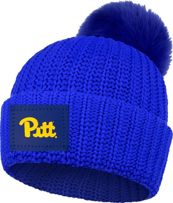 Love Your Melon Pitt Panthers Blue Pom Knit Beanie