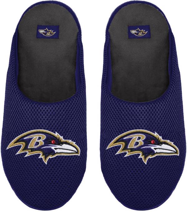 FOCO Baltimore Ravens Logo Mesh Slippers