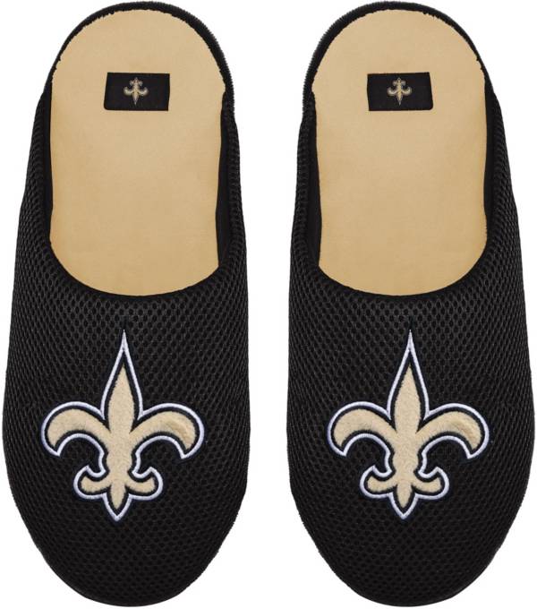 FOCO New Orleans Saints Logo Mesh Slippers