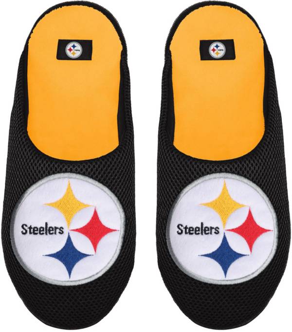 FOCO Pittsburgh Steelers Logo Mesh Slippers
