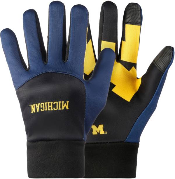 FOCO Michigan Wolverines Palm Logo Texting Gloves