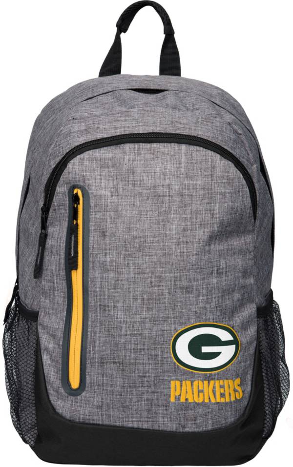 FOCO Green Bay Packers Grey Bold Color Backpack