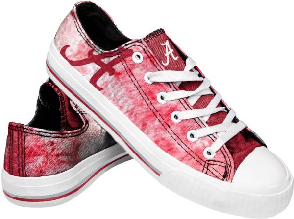 FOCO Women's Alabama Crimson Tide Low Top Tie Dye Canvas Shoes product image