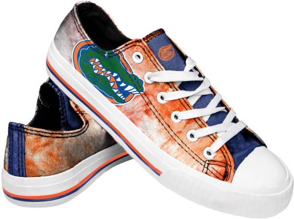 FOCO Women's Florida Gators Low Top Tie Dye Canvas Shoes