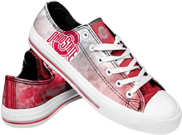 FOCO Women's Ohio State Buckeyes Low Top Tie Dye Canvas Shoes