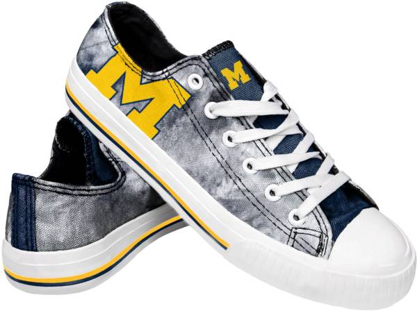 FOCO Women's Michigan Wolverines Low Top Tie Dye Canvas Shoes product image