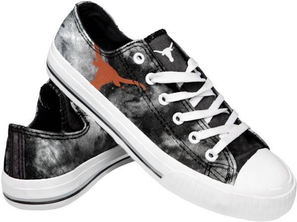 FOCO Women's Texas Longhorns Low Top Tie Dye Canvas Shoes