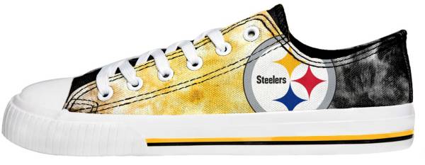 FOCO Women's Pittsburgh Steelers Tie Dye Canvas Shoes