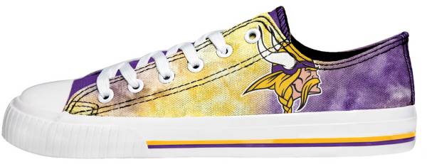 FOCO Women's Minnesota Vikings Tie Dye Canvas Shoes