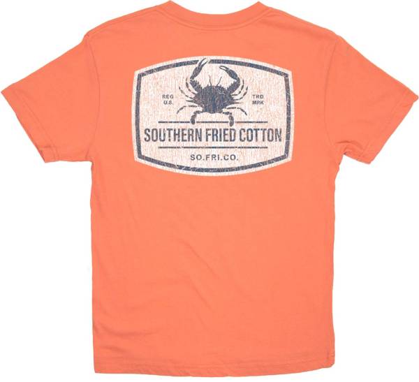 Southern Fried Cotton Boys' Crab Label Short Sleeve Graphic T-Shirt