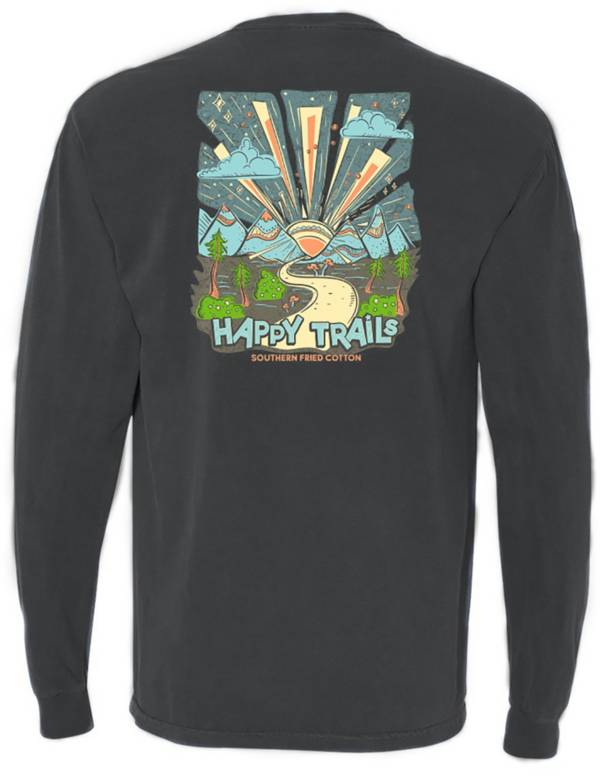 Southern Fried Cotton Men's Happy Trails Graphic Long Sleeve Shirt