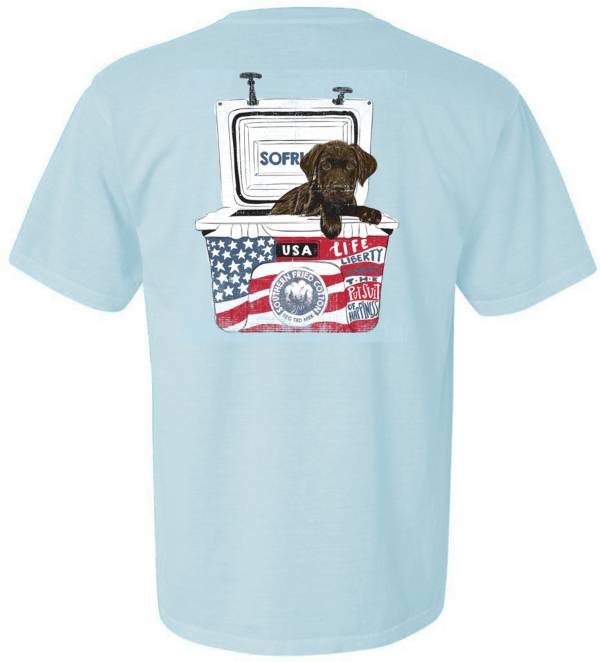 Southern Fried Cotton Men's Americana Dog Short Sleeve Graphic T-Shirt