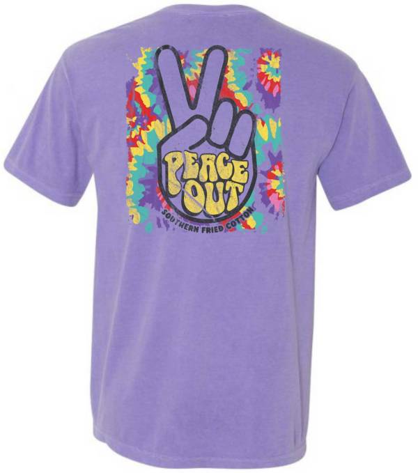 Southern Fried Cotton Women's Peace Out Short Sleeve Graphic T-Shirt