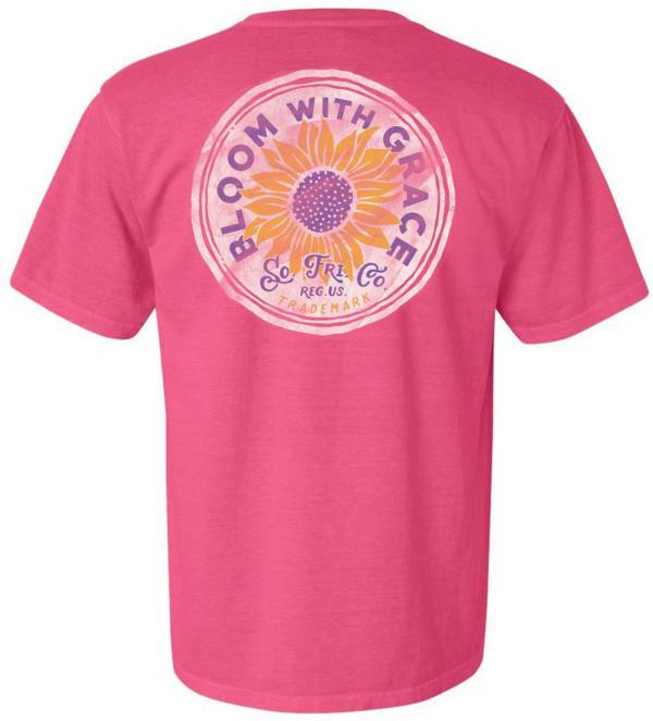 Southern Fried Cotton Women's Pink Bloom Short Sleeve Graphic T-Shirt