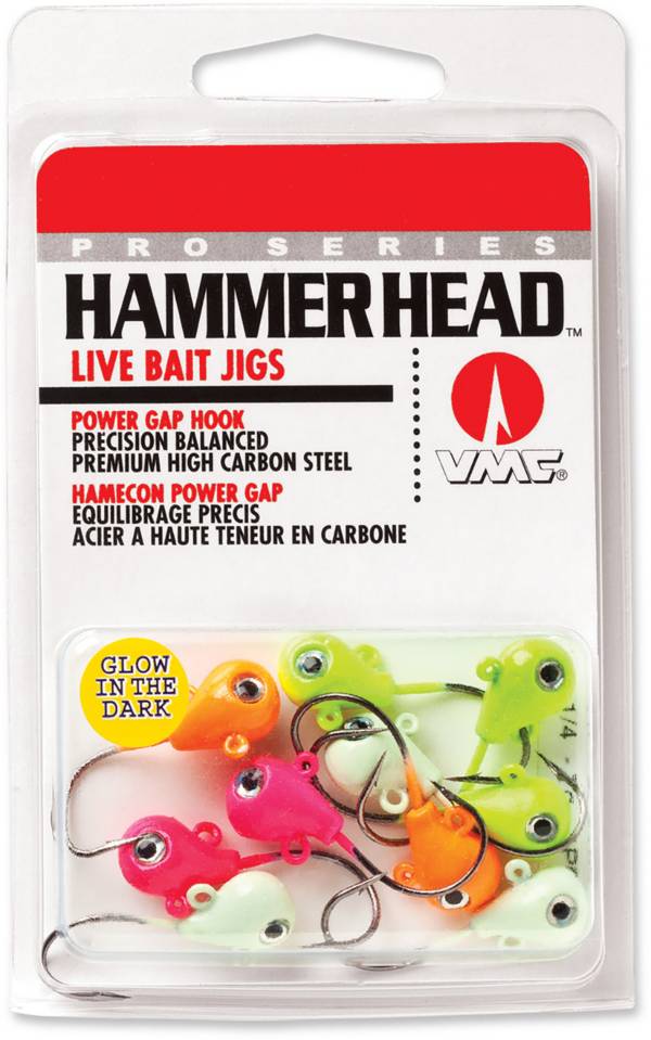 VMC DHHJ Glow Hammer Head Jigs