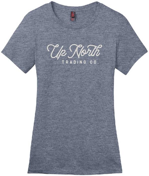 Up North Trading Company Women's Heathered Navy Up North Script Tee product image