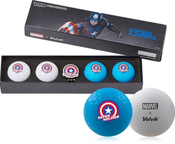 Volvik X Marvel Captain America Golf Ball Gift Set