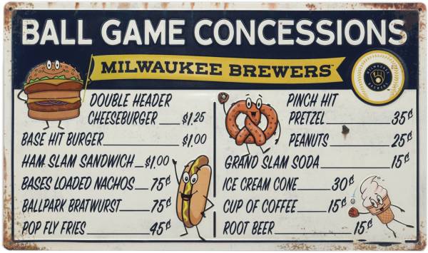 Open Road Milwaukee Brewers Concessions Sign product image