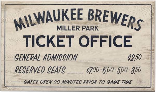Open Road Milwaukee Brewers Ticket Office Sign