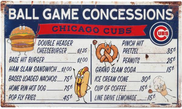 Open Road Chicago Cubs Concessions Sign