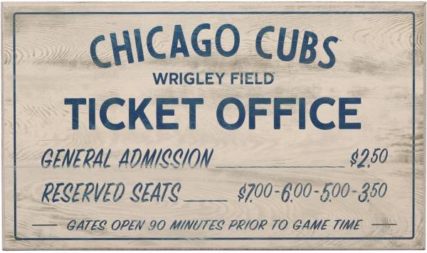 Open Road Chicago Cubs Ticket Office Sign