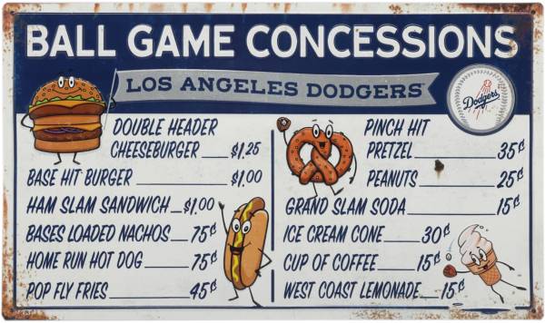 Open Road Los Angeles Dodgers Concessions Sign product image