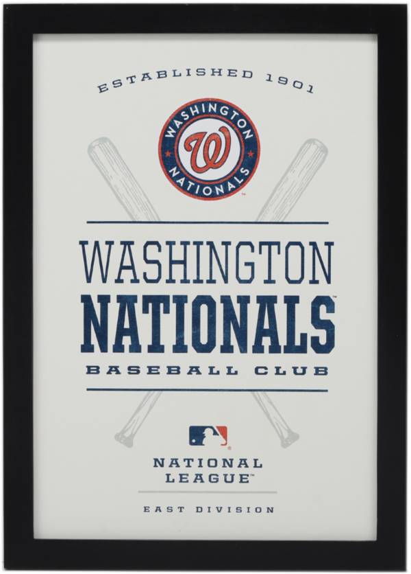 Open Road Washington Nationals Framed Wood Sign