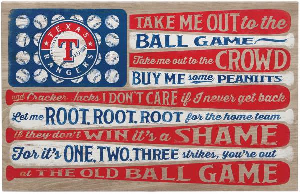 Open Road Texas Rangers Ball Game Canvas