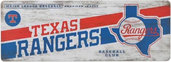 Open Road Texas Rangers Traditions Wood Sign