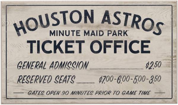 Open Road Houston Astros Ticket Office Sign